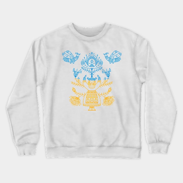 Ukrainian Tree of Life Crewneck Sweatshirt by yuliia_bahniuk